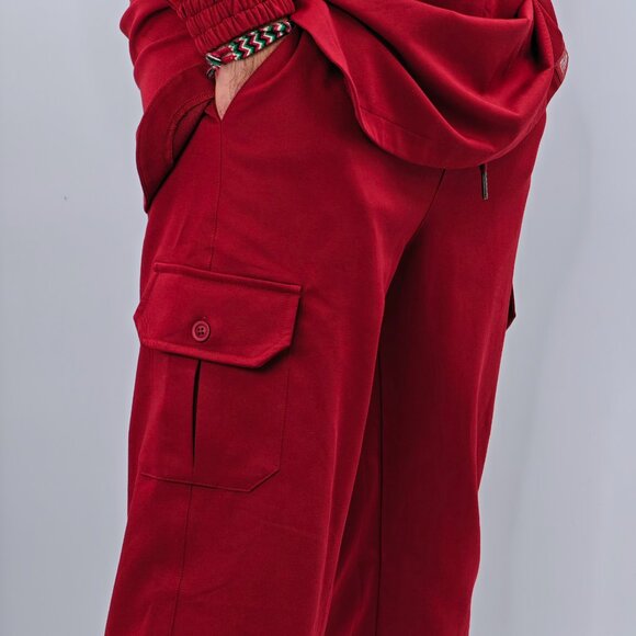 MILEV Signature 2-Piece Modest Set Men - Tunic & Trousers - Embroidered Maroon - Picture 6 of 11